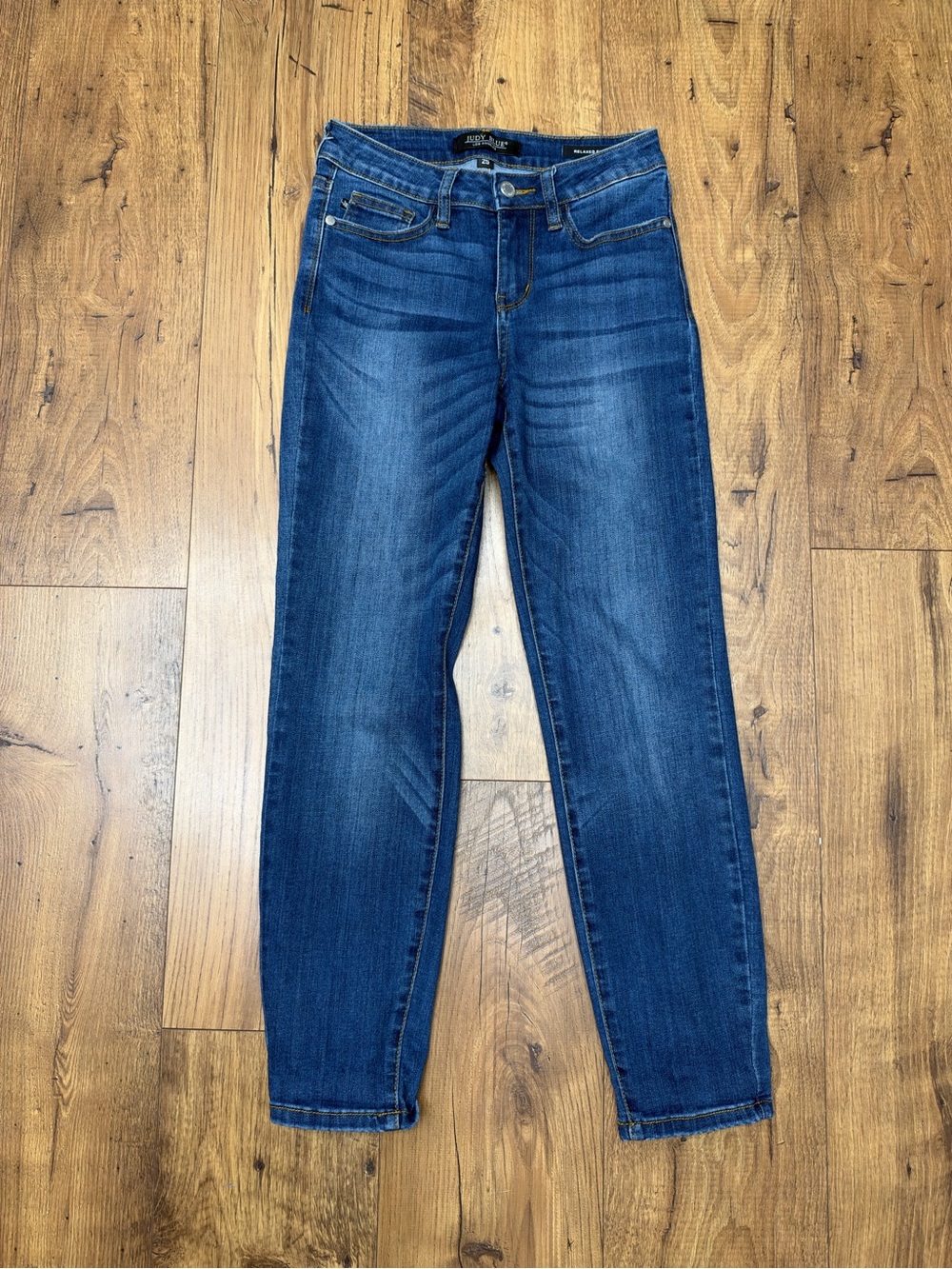 Judy Blue Mid-Dark Blue High-Rise Skinny Jeans
